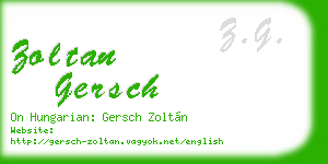 zoltan gersch business card